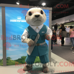 White Otter maskot kostyme...