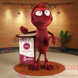 Maroon Shrimp Scampi maskot...