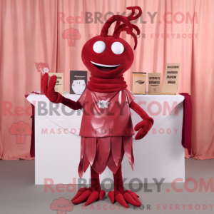 Maroon Shrimp Scampi mascot...