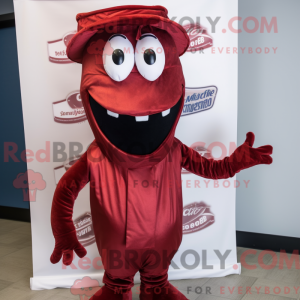 Maroon Shrimp Scampi mascot...