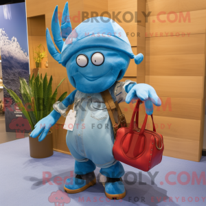 Sky Blue Eremit Crab maskot...