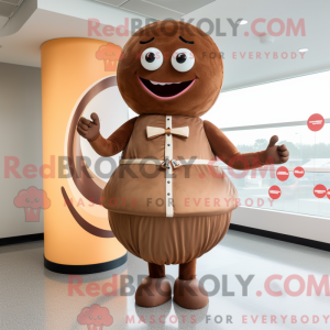 Brown Donut mascot costume...