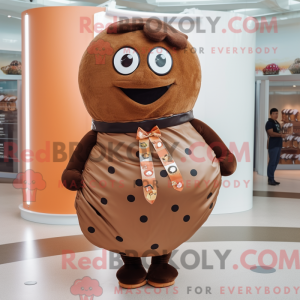 Brown Donut mascot costume...