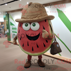 Brun vannmelon maskot drakt...