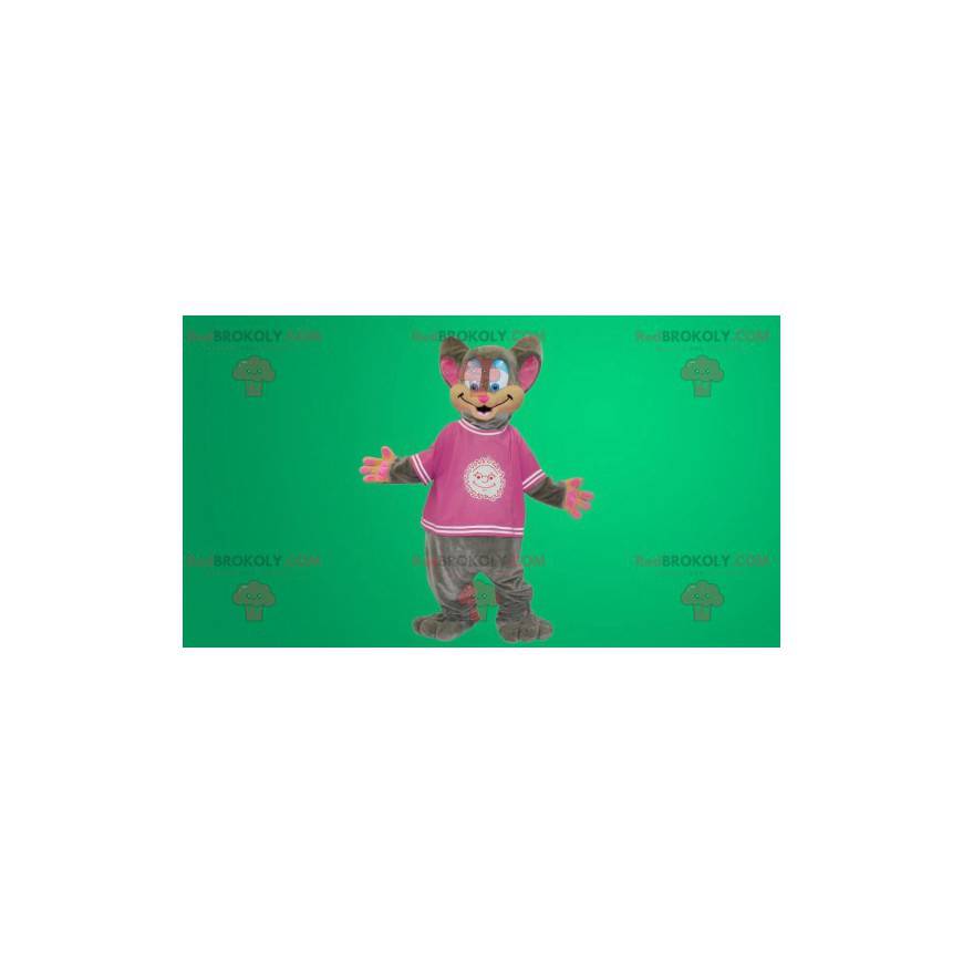 Šedý a růžový kostým myši - Redbrokoly.com