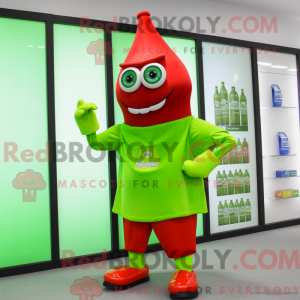 Limegrön flaska med ketchup...
