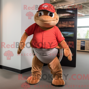 Red Turtle-mascottekostuum...