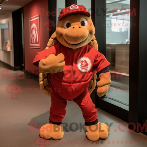 Red Turtle maskot kostume...