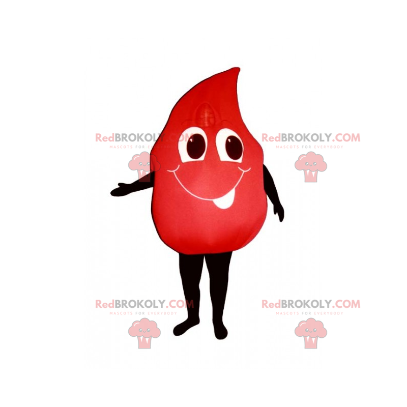 Blood mascot with smile - Redbrokoly.com