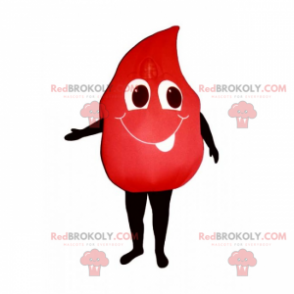 Mascotte de sang avec sourire - Redbrokoly.com