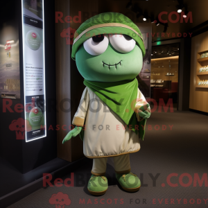 Green Sushi mascot costume...