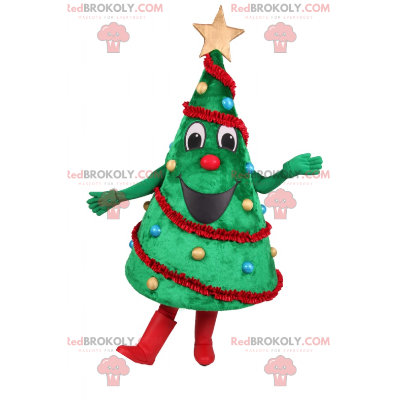 Versierde kerstboommascotte - Redbrokoly.com