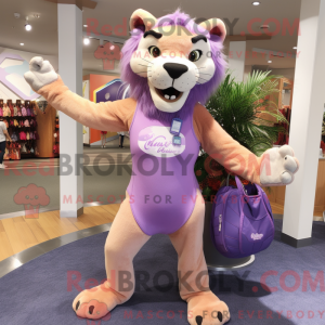 Lavendel Smilodon maskot...