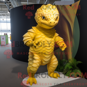 Yellow Pangolin mascot...