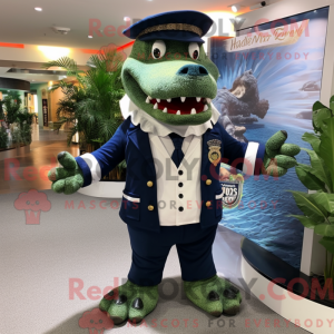 Navy Crocodile maskot...