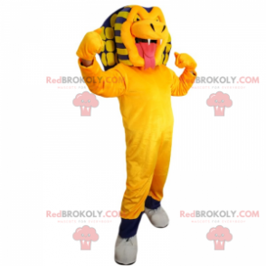 Mascotte serpente giallo e blu - Redbrokoly.com