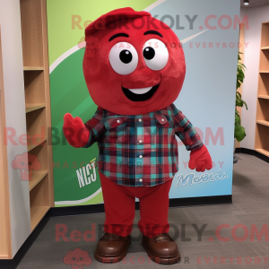 Rød Zucchini maskot kostume...