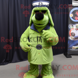 Lime Green Navy Seal maskot...