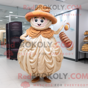 Tan Croissant mascot...