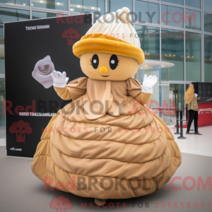 Tan Croissant maskot...