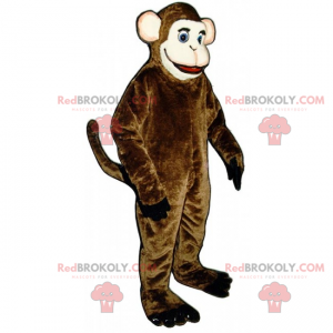 Affenmaskottchen mit weißem Gesicht - Redbrokoly.com