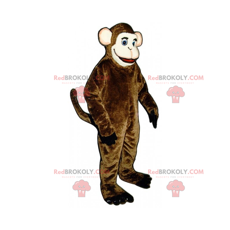 Mascote macaco com cara branca - Redbrokoly.com