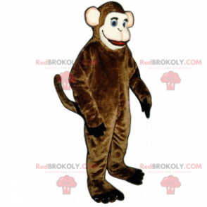 Mascotte de singe au visage blanc - Redbrokoly.com