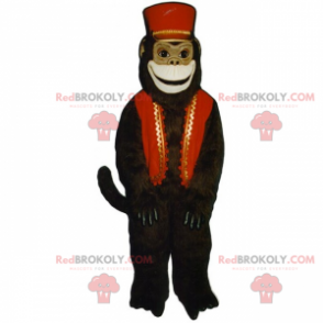 Mascote macaco com fantasia e chapéu - Redbrokoly.com