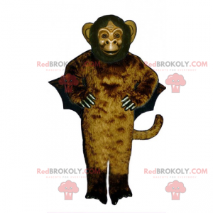 Affenmaskottchen mit Flügeln - Redbrokoly.com