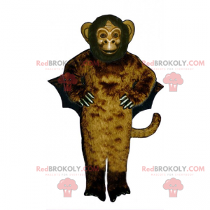 Mascotte de singe avec des ailles - Redbrokoly.com