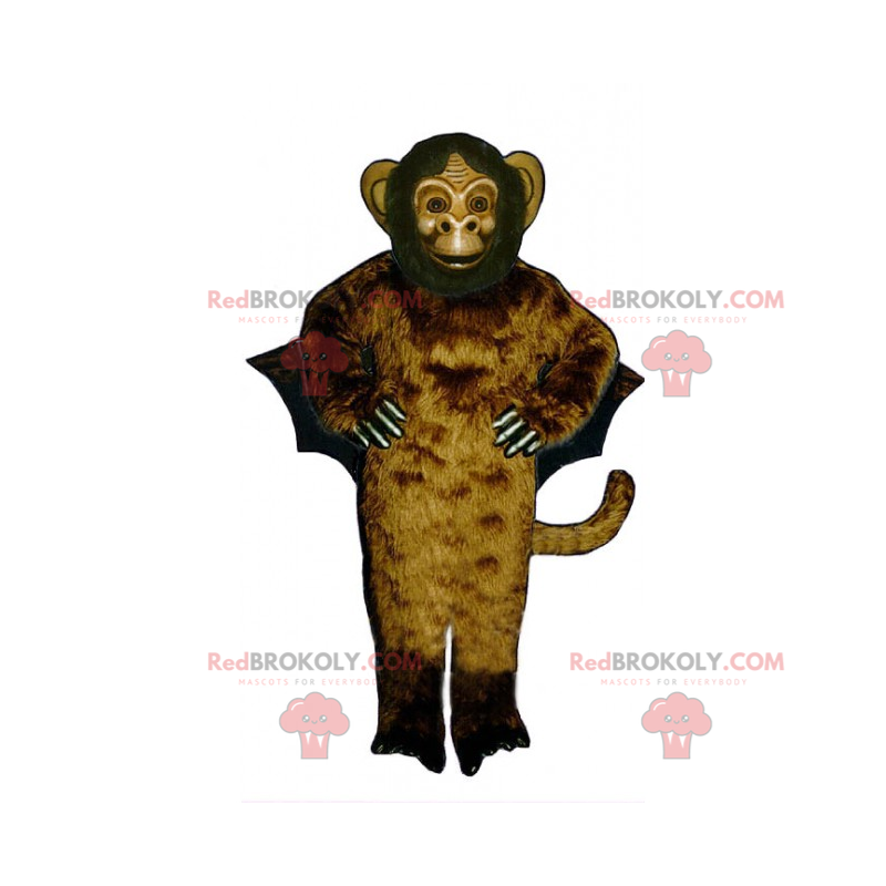 Monkey maskot med vinger - Redbrokoly.com