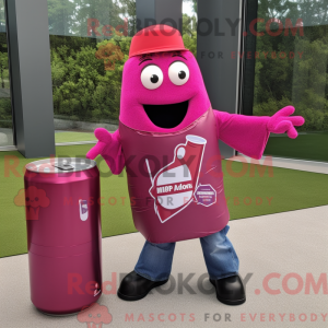 Magenta Soda Can maskot...