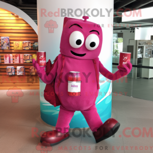 Magenta Soda Can mascot...