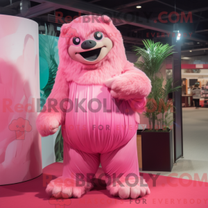 Maskotdraktfigurat Pink...