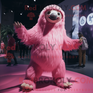 Maskotdraktfigurat Pink...