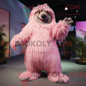 Maskotdraktfigurat Pink...