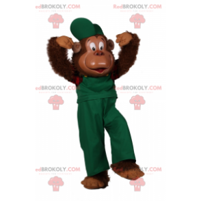 Mascotte de singe en salopette - Redbrokoly.com