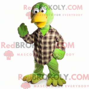 Limegrøn Dodo Bird maskot...