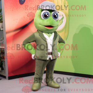 Oliven laks maskot kostyme...