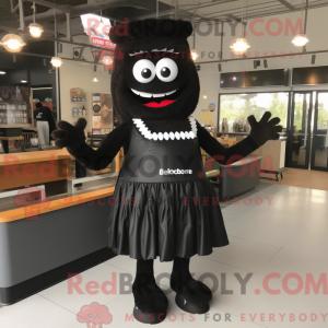 Sort Bbq Ribs maskot...