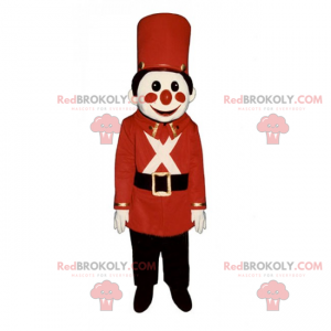 Mascote do soldado quebra-nozes vermelho - Redbrokoly.com