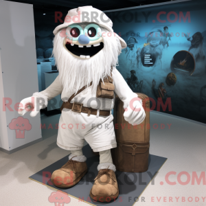 Wit kerkhofmascottekostuum...