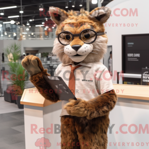 Brun Lynx-maskotdraktfigur...