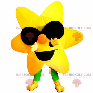 Mascote do sol com óculos de sol - Redbrokoly.com