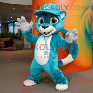 Turquoise Weasel mascot...