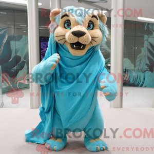 Máscara Cyan Smilodon com...
