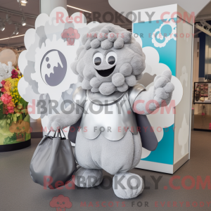 Sølv blomkål maskot kostume...