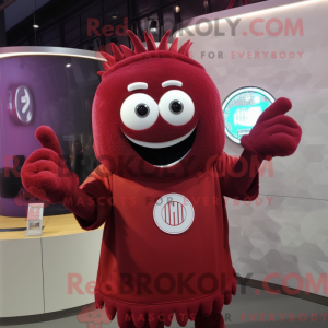 Bordowy zegarek na rękę -...