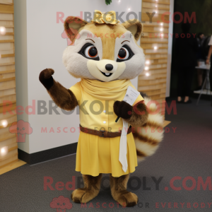 Guld vaskebjørn maskot...