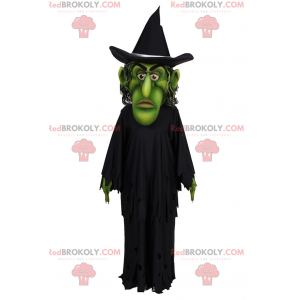 Heks mascotte met groen gezicht - Redbrokoly.com